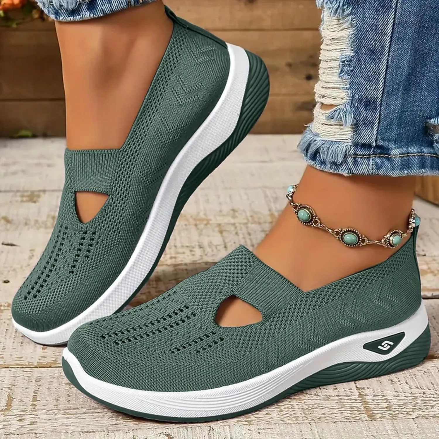 Orthopedic Shoes for Women Walking Shoes 2024 New Breathable Soft Orthopedic Slip-On Indoor Outdoor Casual Shoes