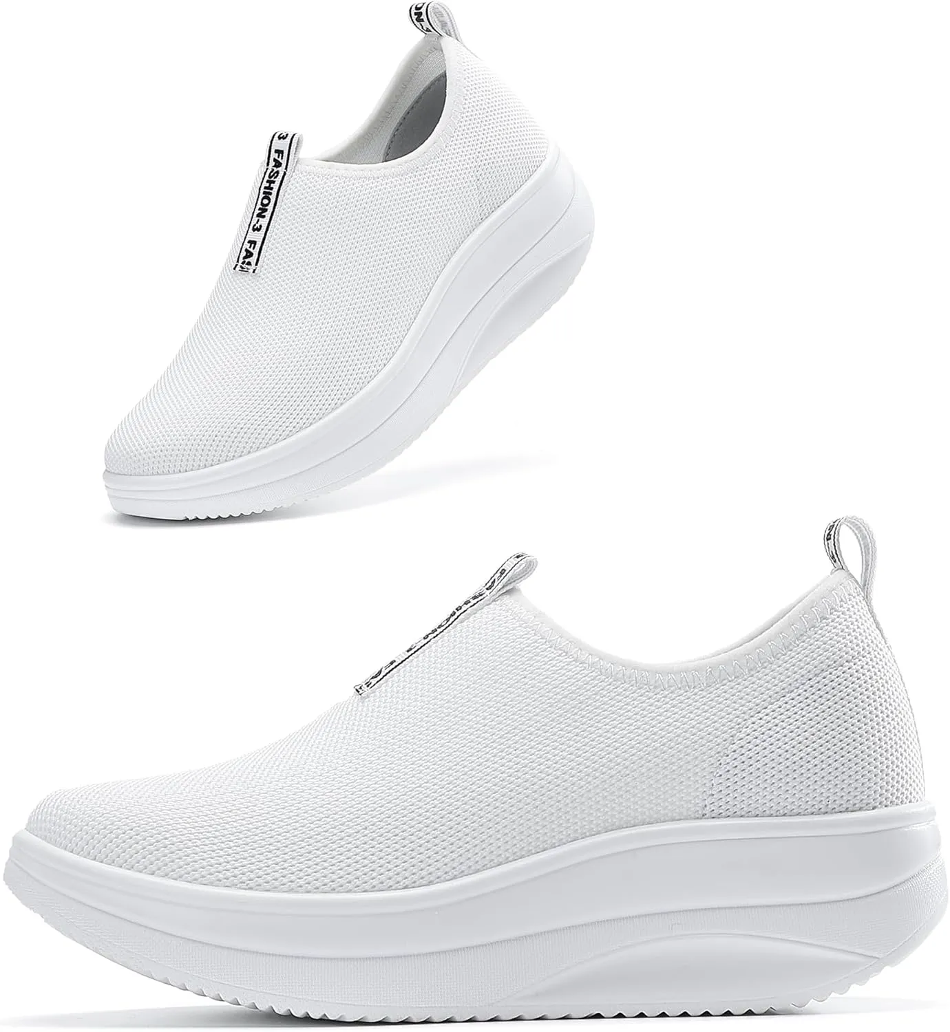 Oude Platform Loafers for Women Comfortable | Womens Slip On Sneakers Lightweight | Women's Walking Shoes Work Long Hours | Thick Rocking Bottom