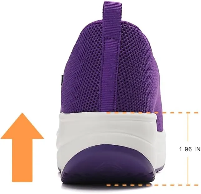 Oude Slip On Sneakers Women Comfortable | Womens Orthopedic Slip On Shoes Traveling | 2 Inch Rocker Bottom