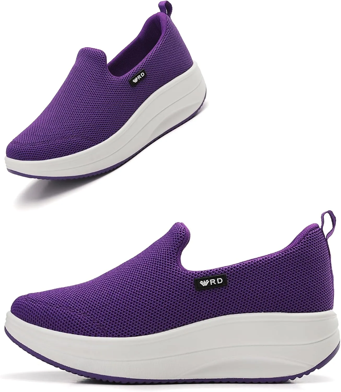 Oude Slip On Sneakers Women Comfortable | Womens Orthopedic Slip On Shoes Traveling | 2 Inch Rocker Bottom