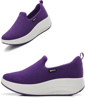 Oude Slip On Sneakers Women Comfortable | Womens Orthopedic Slip On Shoes Traveling | 2 Inch Rocker Bottom