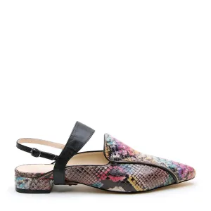 Painted Snake Loafer   Black Elsie Strap