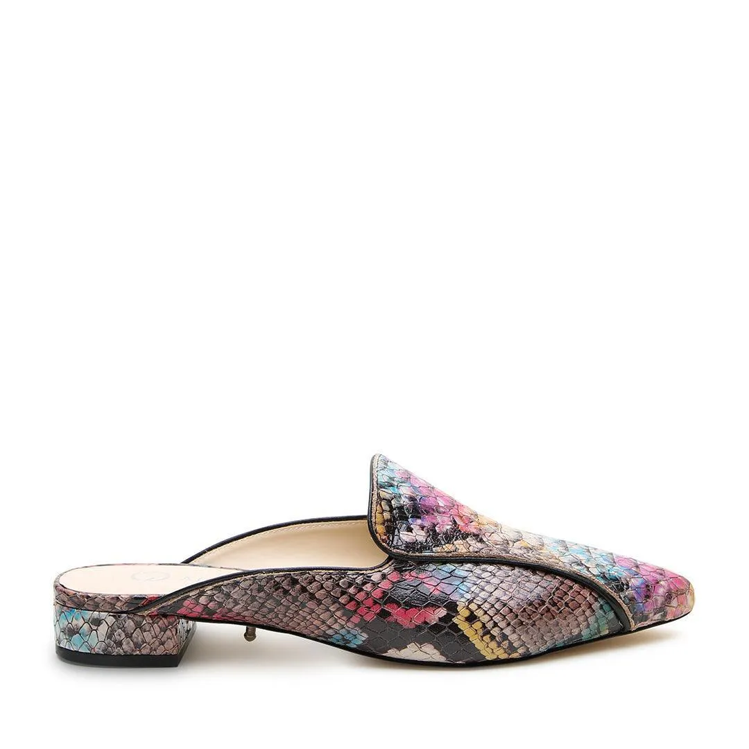 Painted Snake Loafer   Black Elsie Strap