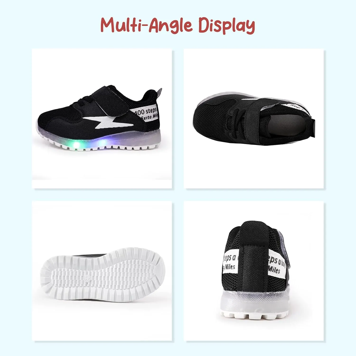 PATPAT Toddler Shoes with LED Light Up - Shiny Toddler Sneakers for Girls & Boys - Perfect for Christmas & Birthday