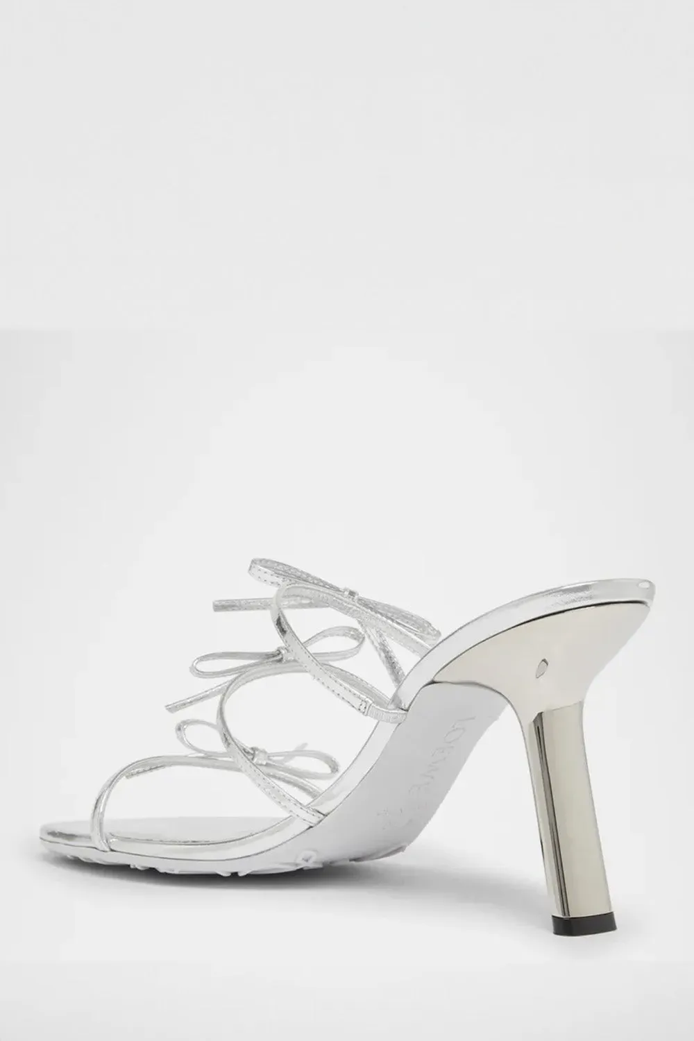 Petal Metallic Bows Slide Sandals