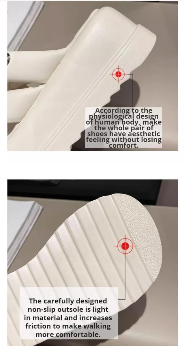 Platform Slippers Heart Shape Non-slip Height Up Super Fashion Girls Women Sandal Beach Outdoor Sandals
