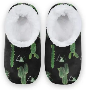 Poeticcity Unisex Fuzzy House Slippers, Warm Fur Lining Shoes, Non-Slip Memory Foam Slippers M-XXL