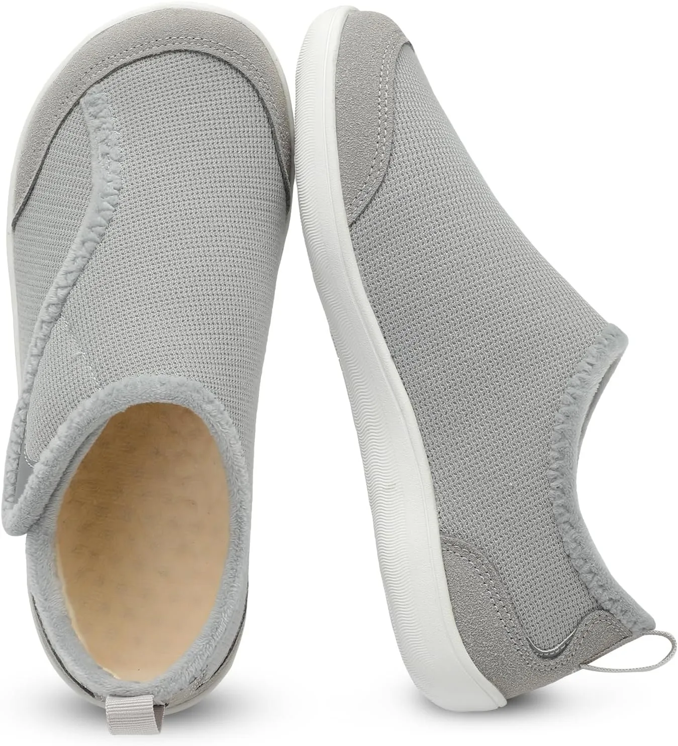 QFH Cozy Slippers for Women & Men - Wide, Diabetic, Barefoot Walking Shoes - Non-Slip, Soft Lining, Comfy House Shoes