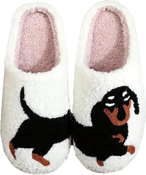 QSKPC Women's Men's Heart Heart Slippers Strawberry Cherry Mushroom Slippers Evil Eye Slippers Cartoon Animal Cat Slippers Memory Foam Cozy Plush Slippers Couple Indoor Household Slippers