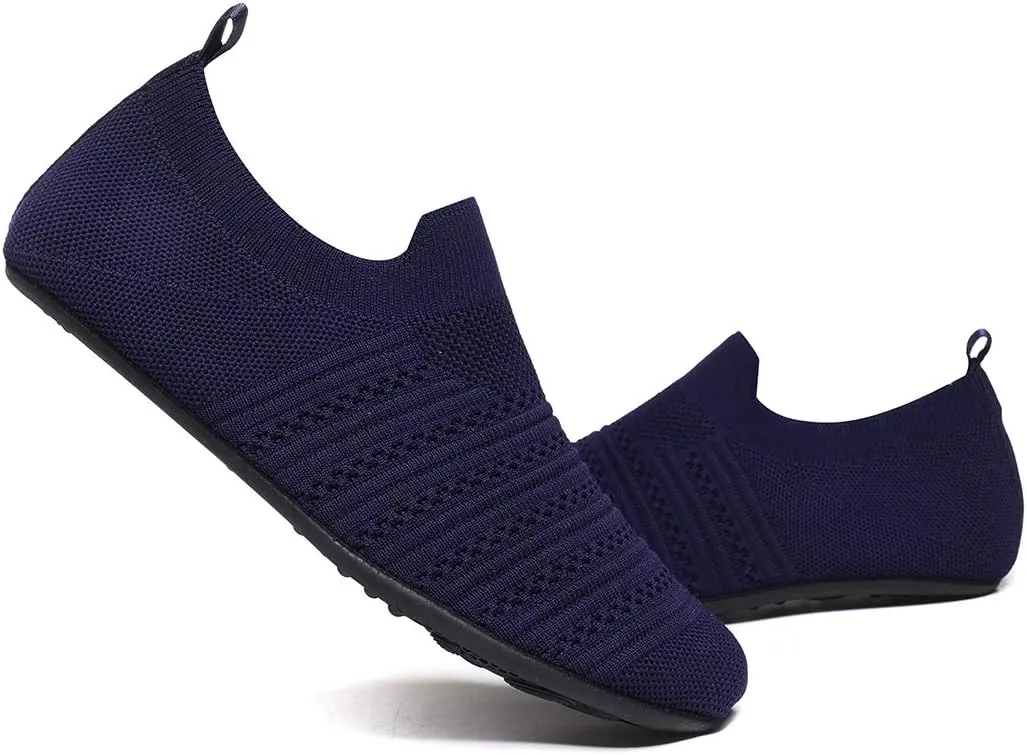 QZKDM Lightweight Slip on Grip Indoor House Slippers Barefoot Non Slip Home Exercise Yoga Shoes for Men Women