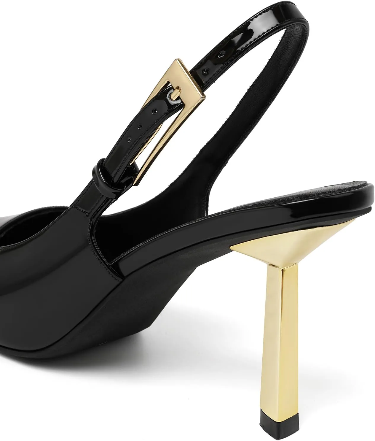 RIBONGZ Slingback Heels for Women Closed Pointed Toe Stiletto High Heels Dress Sexy Pumps Heeled Wedding Bride Prom Party Evening Dressy Shoes