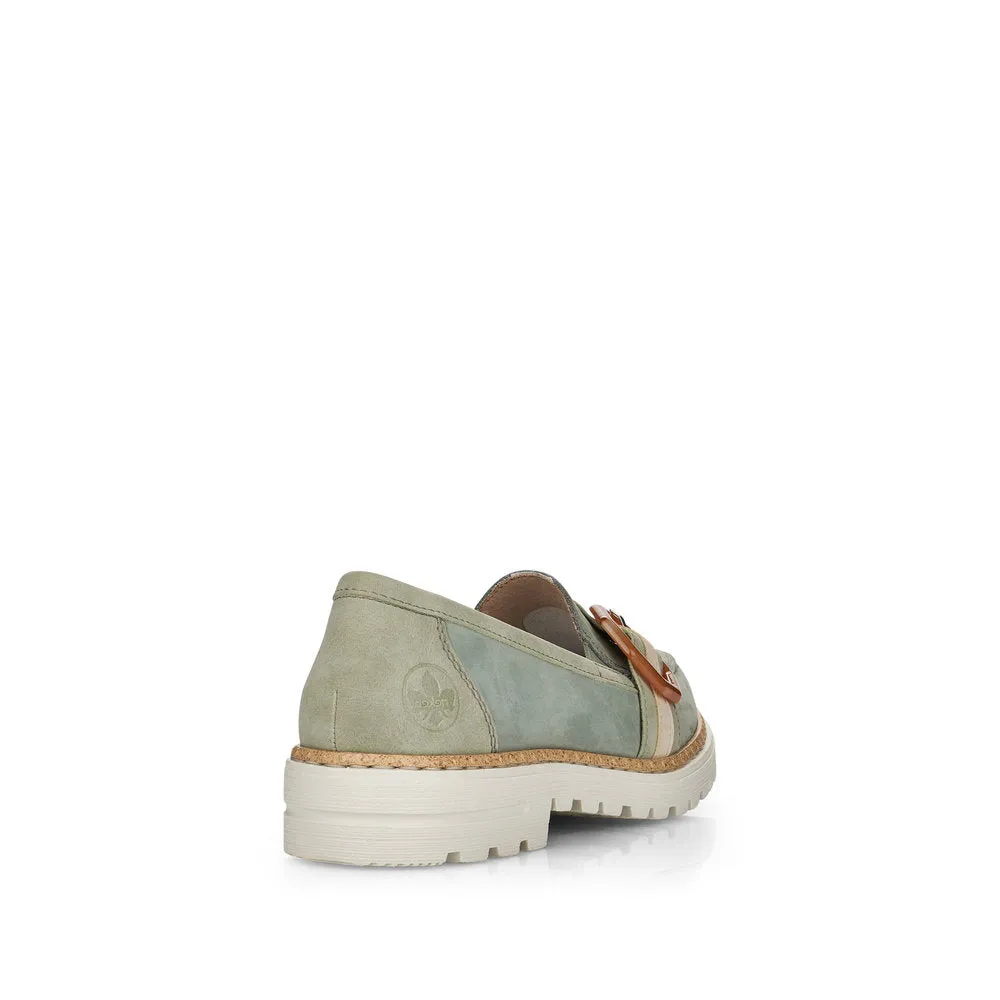 RIEKER - 54864-52 FLAT FASHION LOAFER - GREEN