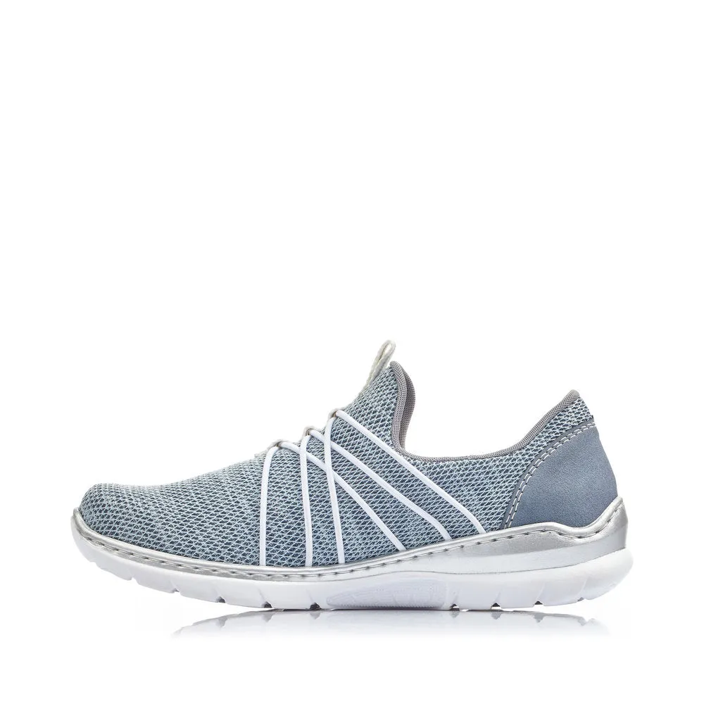 RIEKER L32K1-12 BLUE SLIP ON SNEAKER