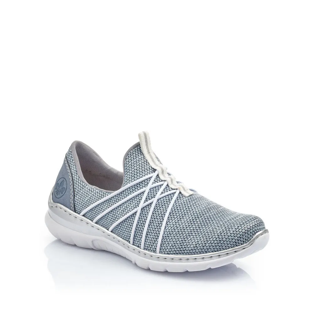 RIEKER L32K1-12 BLUE SLIP ON SNEAKER