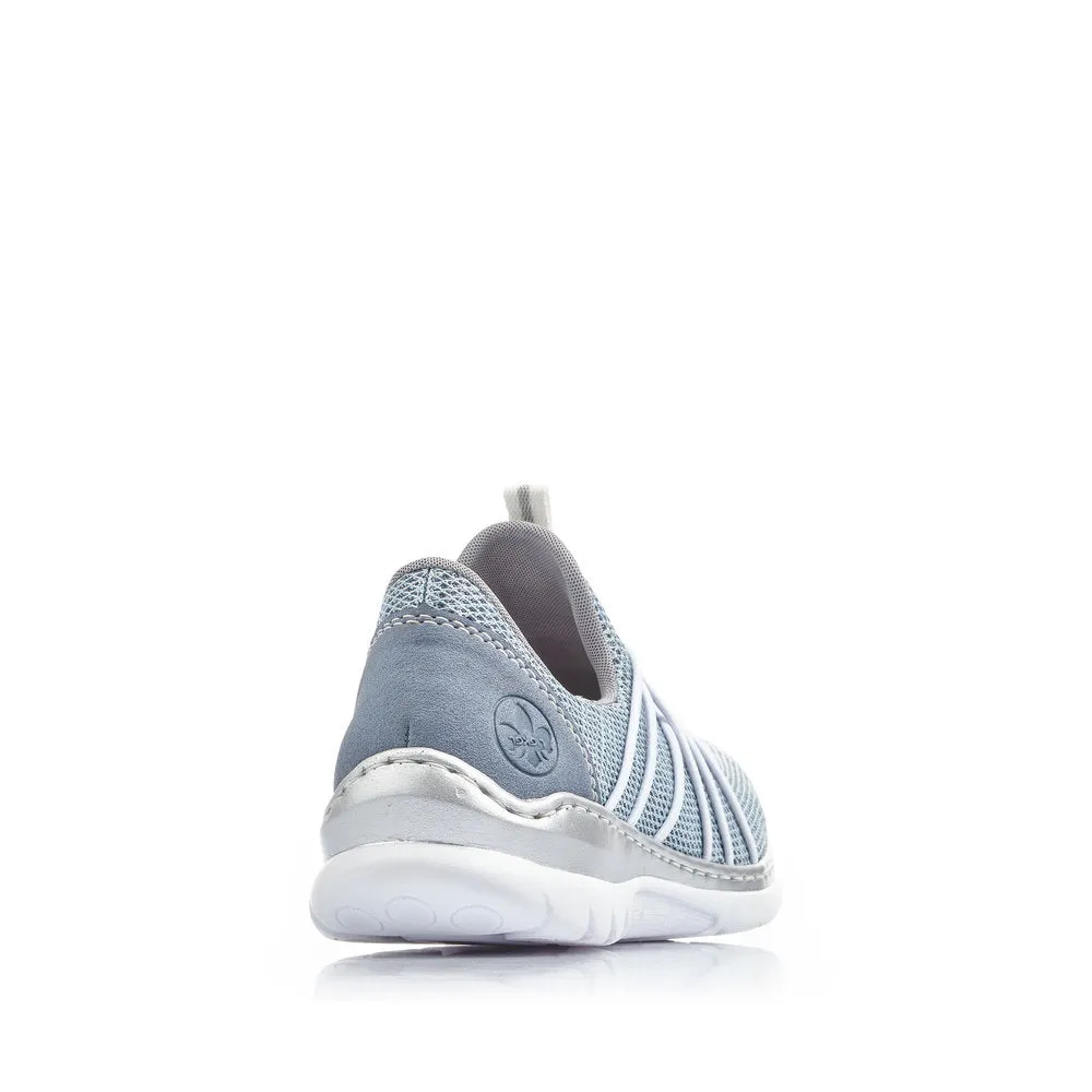 RIEKER L32K1-12 BLUE SLIP ON SNEAKER