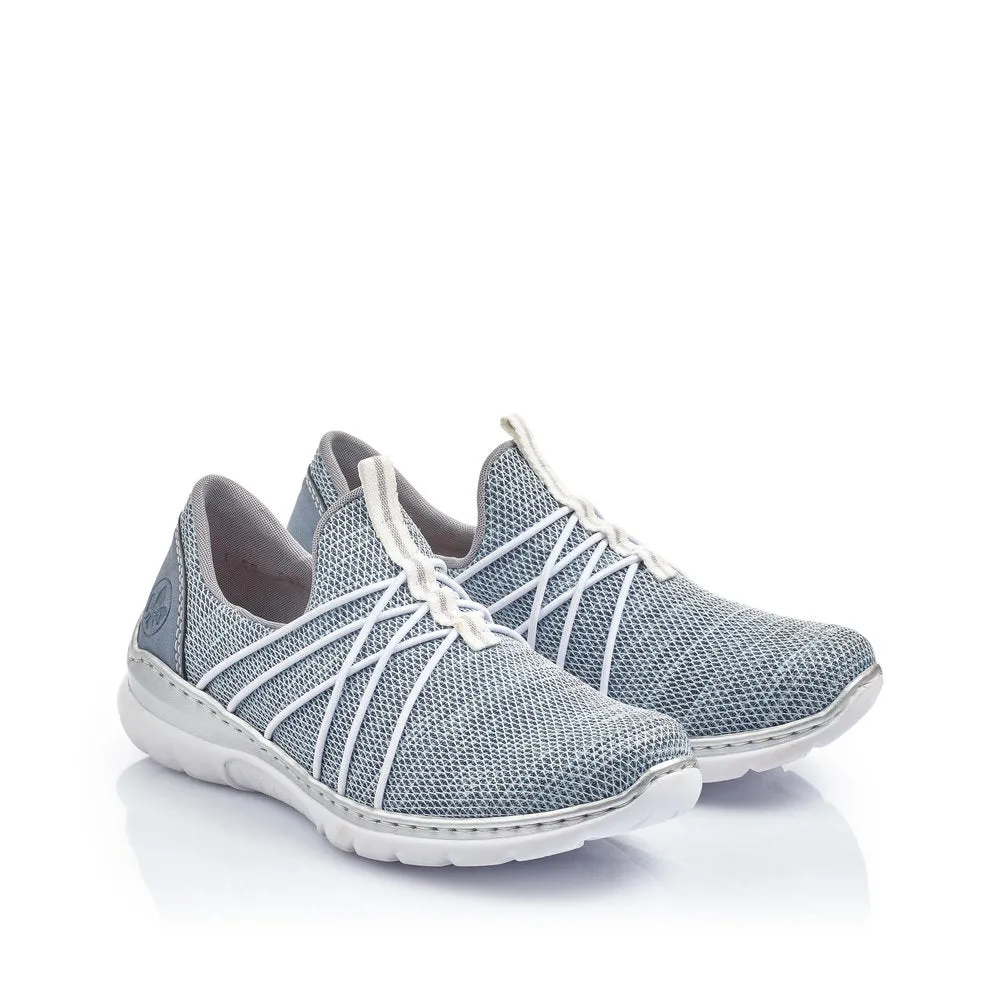 RIEKER L32K1-12 BLUE SLIP ON SNEAKER