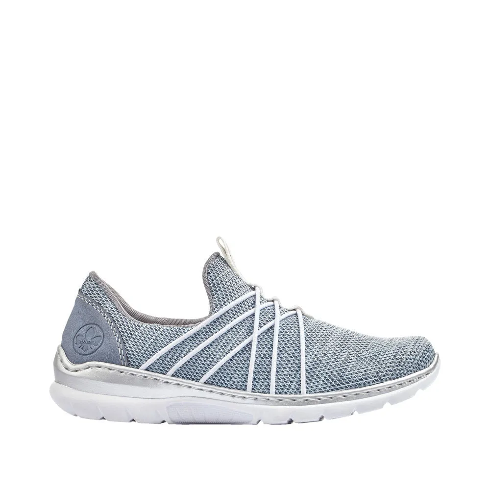 RIEKER L32K1-12 BLUE SLIP ON SNEAKER
