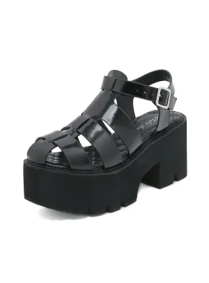Round-headed Sponge Cake Bottom Hollow Sandal