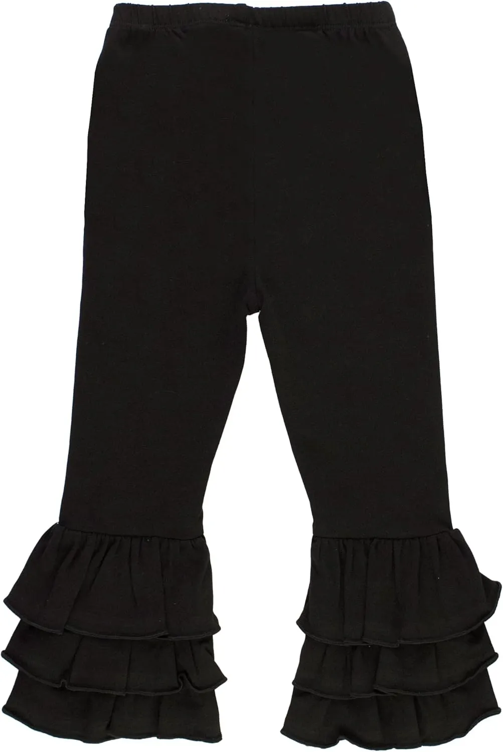 RuffleButts® Baby/Toddler Girls Stretchy Flare Pants w/Ruffles