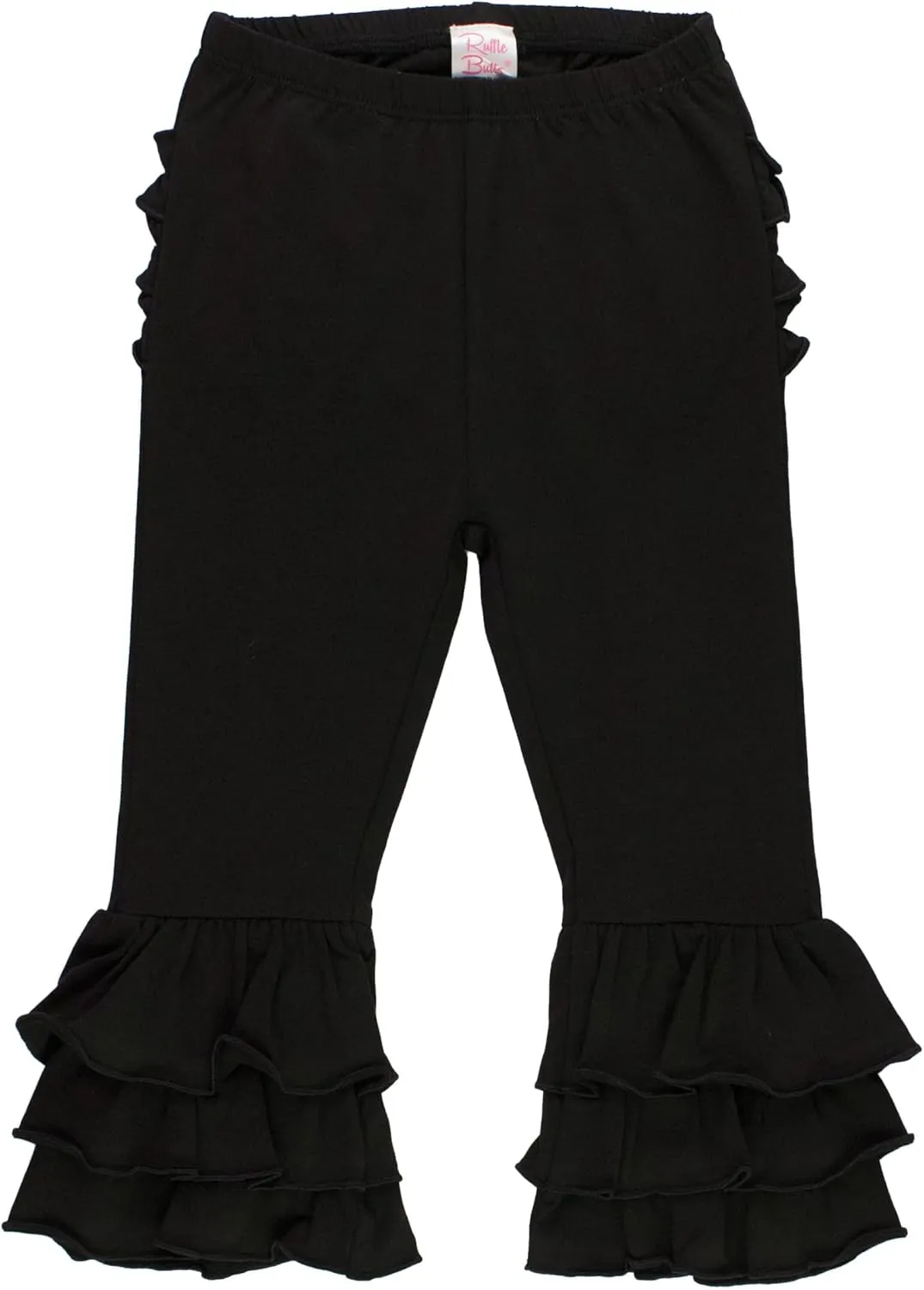 RuffleButts® Baby/Toddler Girls Stretchy Flare Pants w/Ruffles