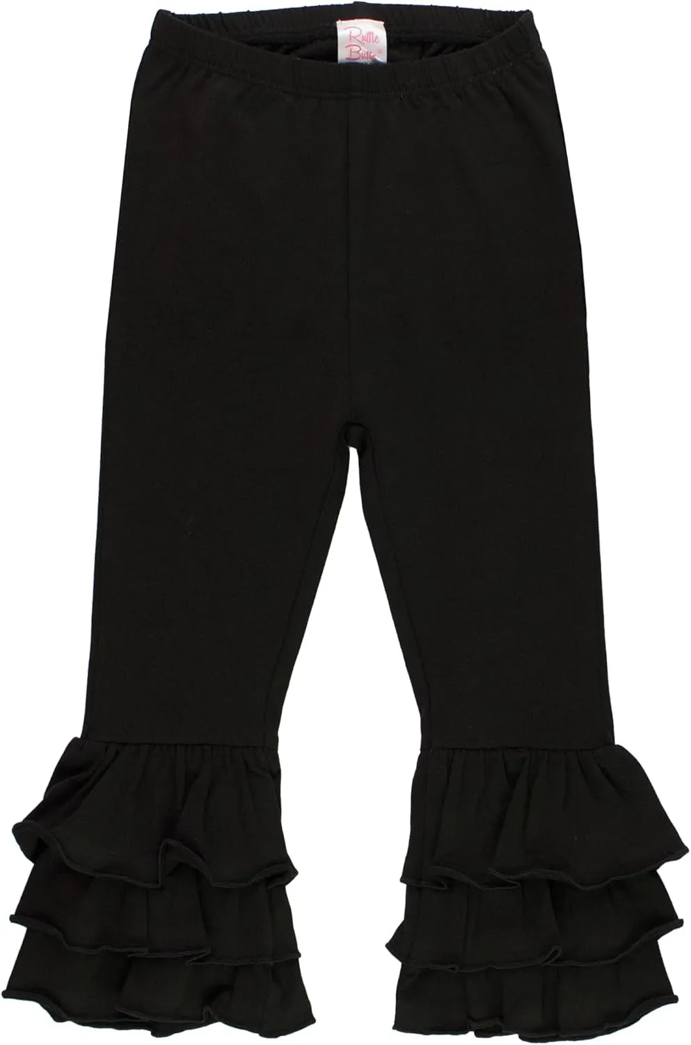 RuffleButts® Baby/Toddler Girls Stretchy Flare Pants w/Ruffles