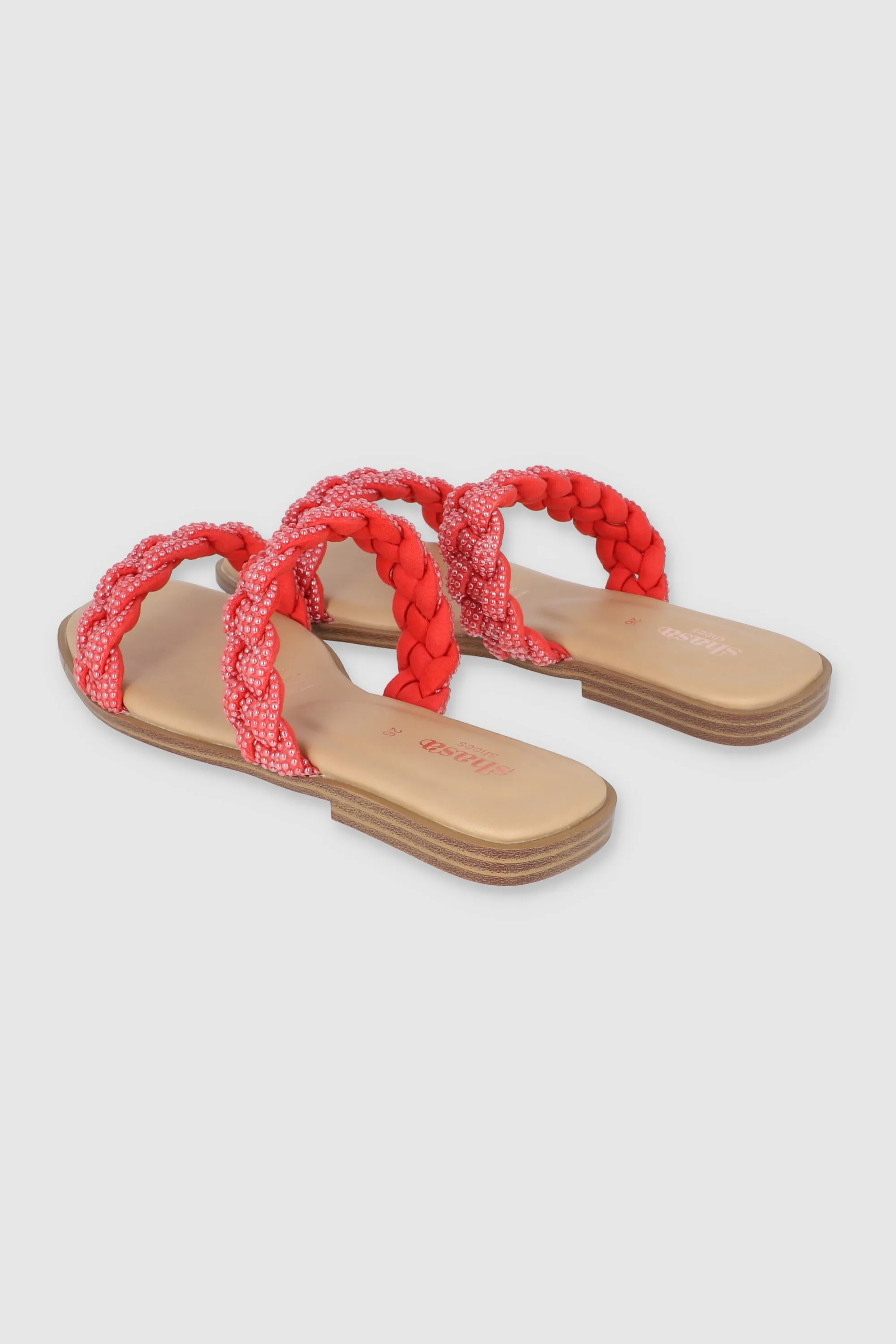 Sandalia Plana Trenza Plana