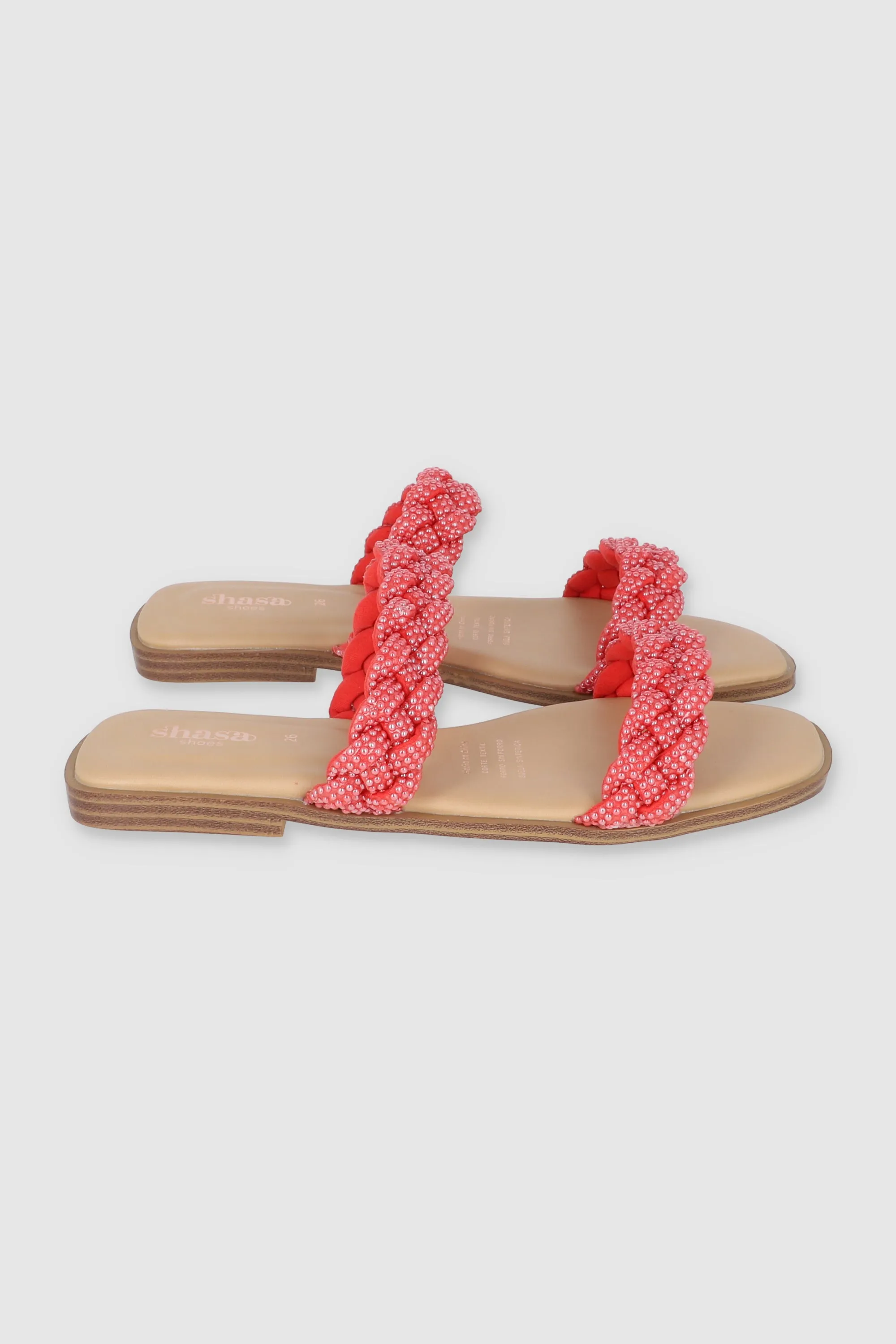Sandalia Plana Trenza Plana
