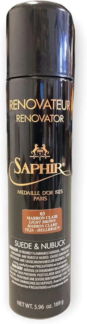 Saphir Medaille d'Or Light Brown Suede Renovateur - Suede and Nubuck Protector Spray for Shoes and Boots