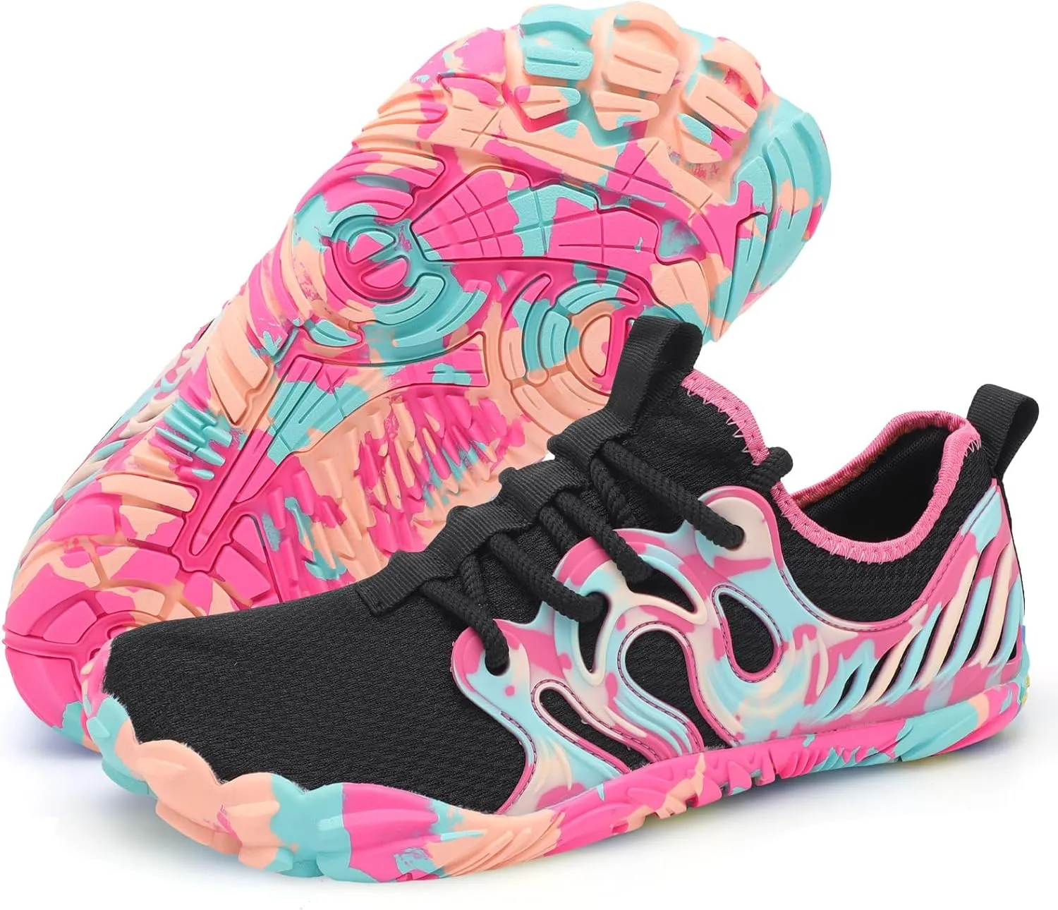 Scurtain Unisex Mens Womens Athletic Hiking Water Shoes Barefoot Aqua Shoes for Beach Swimming Hiking Boating Sailing