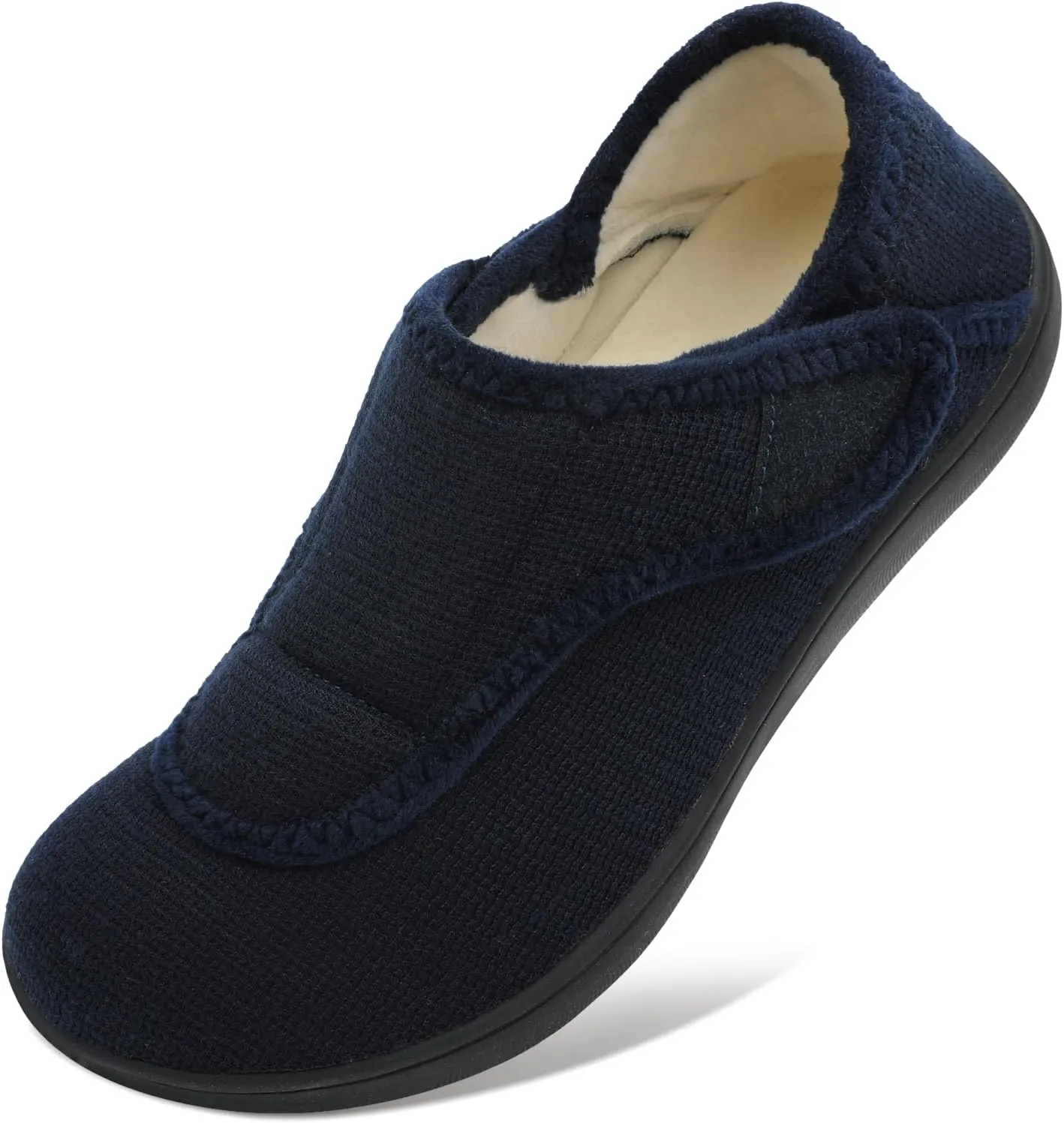 Scurtain Womens Slippers Comfy Wide Diabetic Slippers Adjustable Walking Shoes Neuropathy Orthopedic Recovery House Shoes