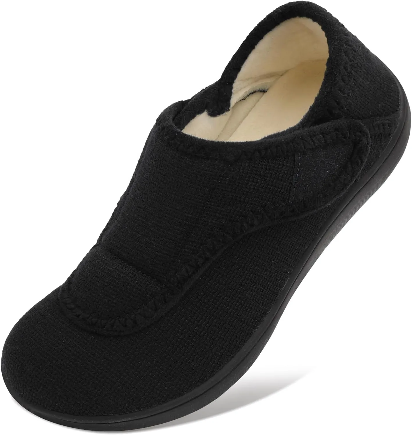 Scurtain Womens Slippers Comfy Wide Diabetic Slippers Adjustable Walking Shoes Neuropathy Orthopedic Recovery House Shoes