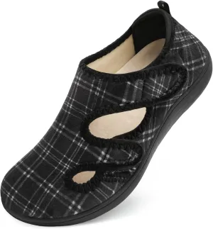 Scurtain Womens Slippers Wide Diabetic Shoes Comfy Neuropathy Bunion Recovery Shoes Casual Walking Shoes Indoor Outdoor Slippers