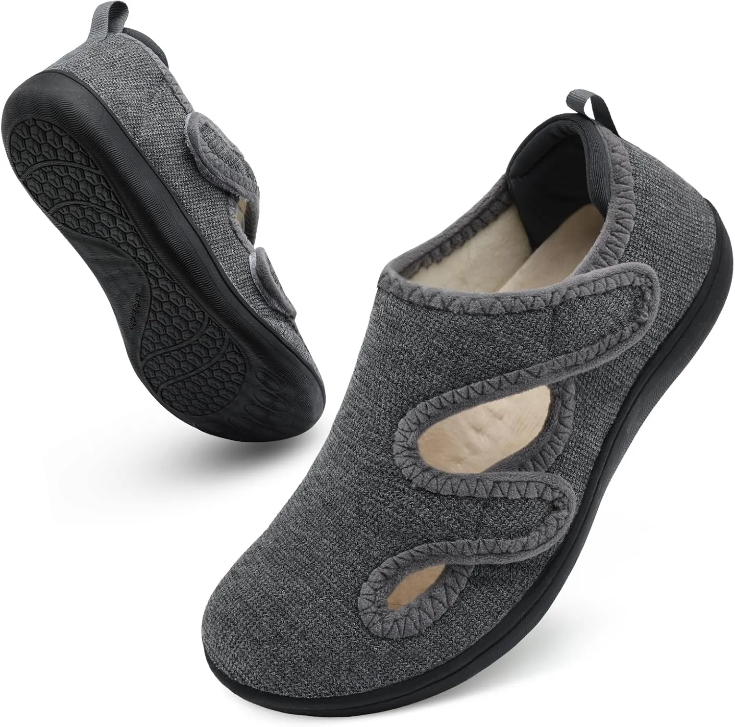 Scurtain Womens Slippers Wide Diabetic Shoes Comfy Neuropathy Bunion Recovery Shoes Casual Walking Shoes Indoor Outdoor Slippers
