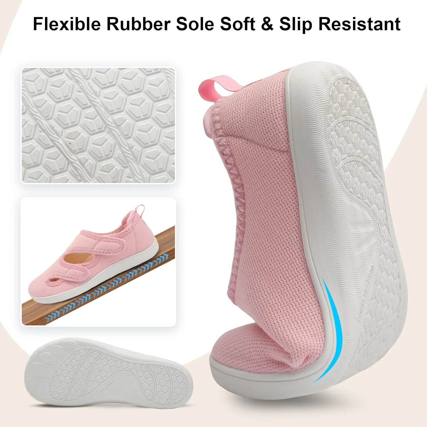 Scurtain Womens Slippers Wide Diabetic Shoes Comfy Neuropathy Bunion Recovery Shoes Casual Walking Shoes Indoor Outdoor Slippers