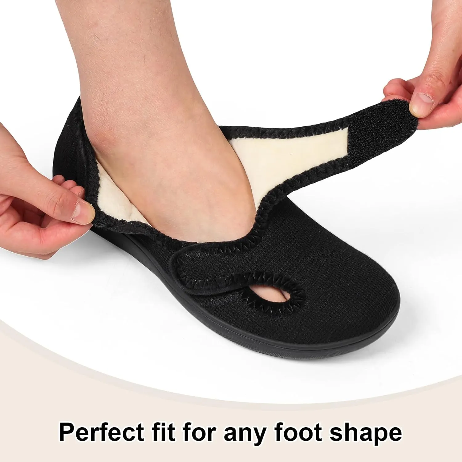 Scurtain Womens Slippers Wide Diabetic Shoes Comfy Neuropathy Bunion Recovery Shoes Casual Walking Shoes Indoor Outdoor Slippers