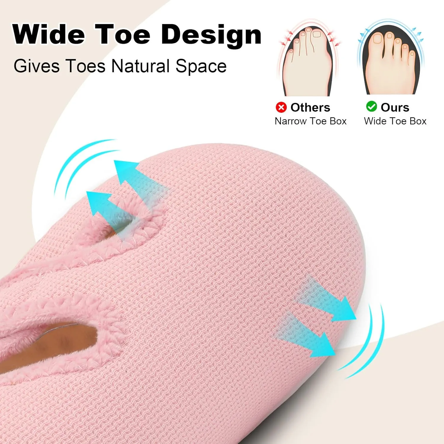 Scurtain Womens Slippers Wide Diabetic Shoes Comfy Neuropathy Bunion Recovery Shoes Casual Walking Shoes Indoor Outdoor Slippers