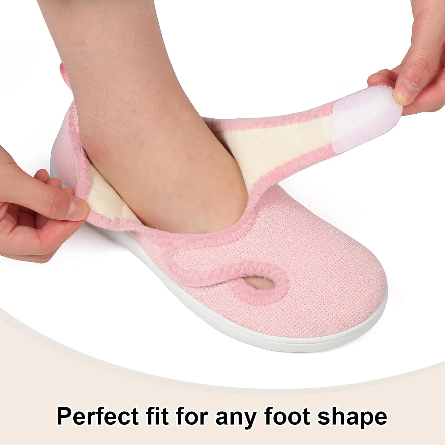Scurtain Womens Slippers Wide Diabetic Shoes Comfy Neuropathy Bunion Recovery Shoes Casual Walking Shoes Indoor Outdoor Slippers