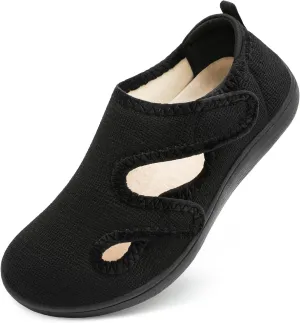Scurtain Womens Slippers Wide Diabetic Shoes Comfy Neuropathy Bunion Recovery Shoes Casual Walking Shoes Indoor Outdoor Slippers