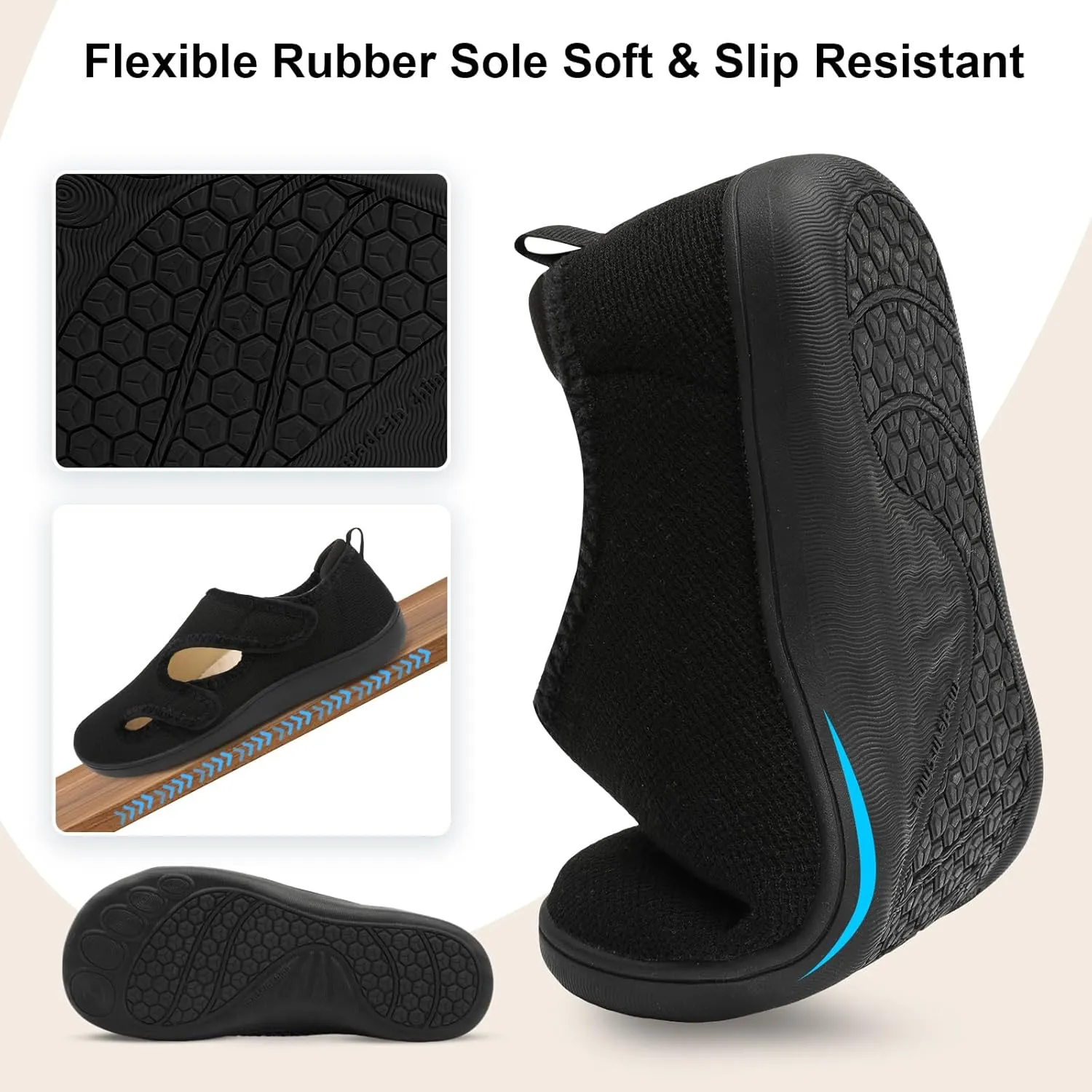 Scurtain Womens Slippers Wide Diabetic Shoes Comfy Neuropathy Bunion Recovery Shoes Casual Walking Shoes Indoor Outdoor Slippers