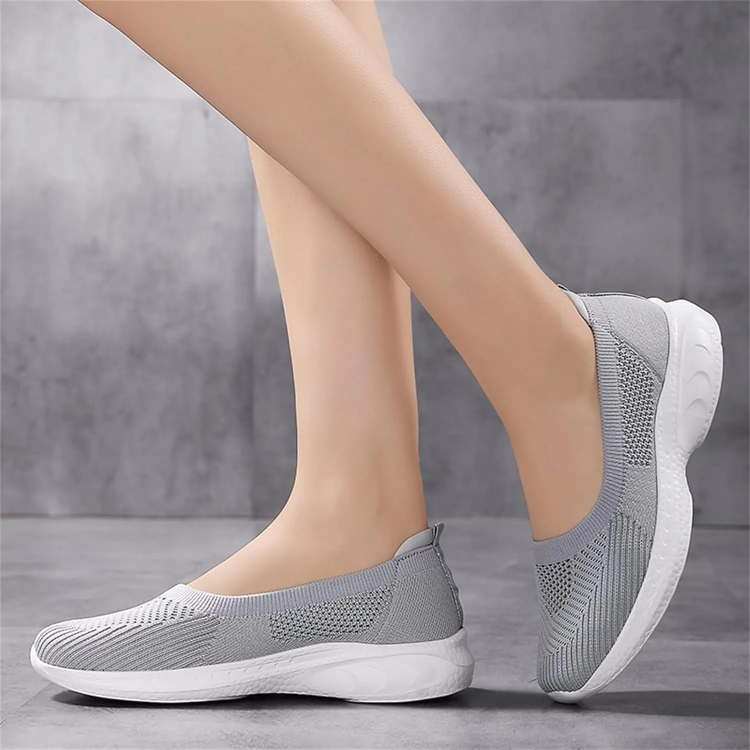 Semshedy Women's Nusing Flats Slip On Platform Walking Shoes Lightweight No Lace Sneakers