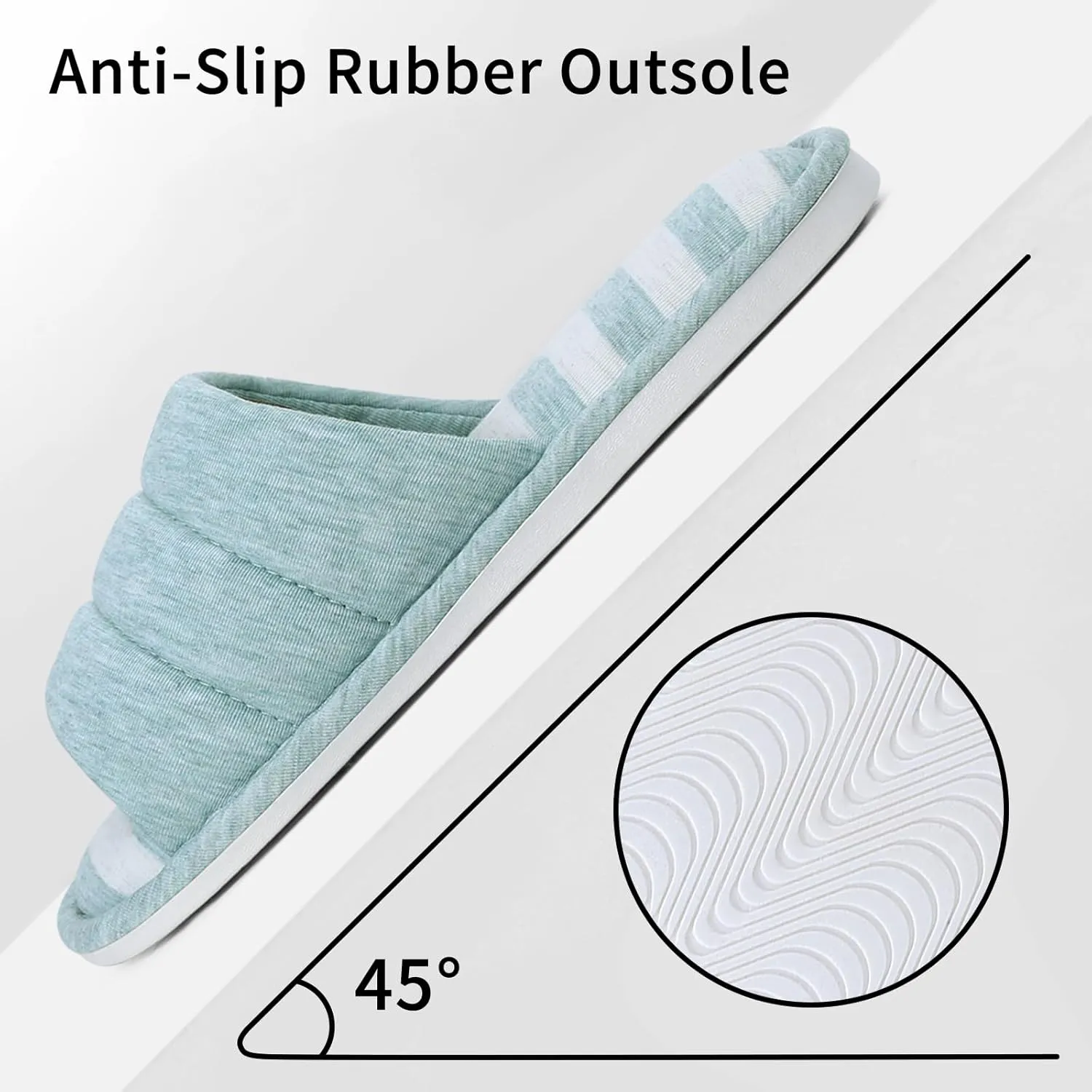 shevalues Open Toe House Slippers for Women Men Soft Cotton Indoor Shoes Memory Foam Slip On bedroom Slippers