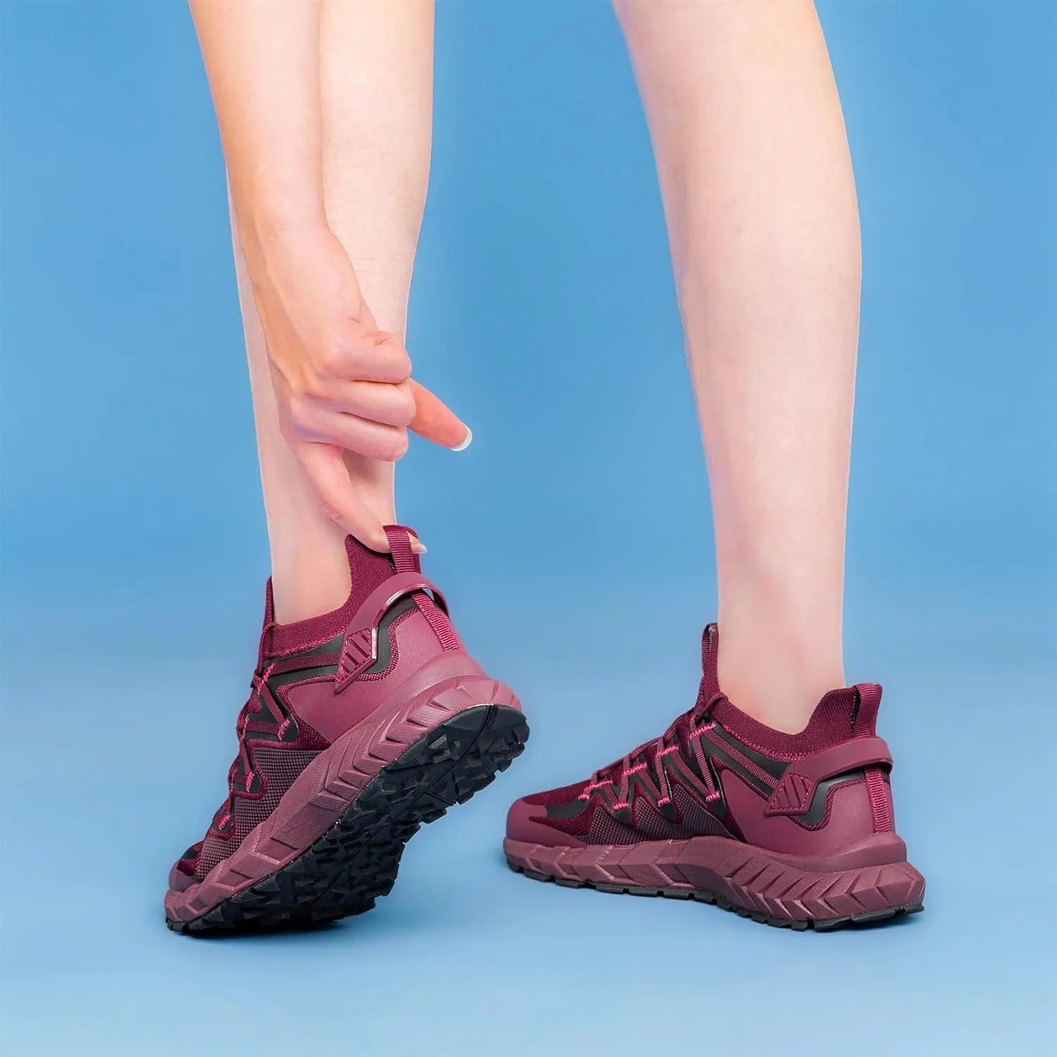 SILLENORTH Women's Road Running Shoes Lace Up Comfy Athletic Fashion Sneakers Non-Slip Walking Jogging Shoes