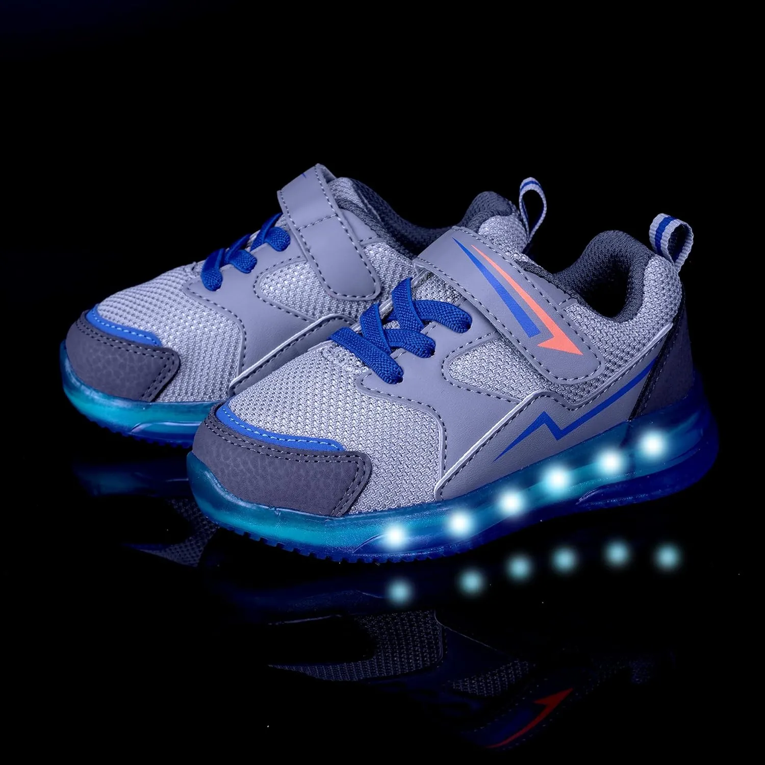 SKYWHEEL Boys Girls Sneakers Light up for Toddler Size 5 to Little Kids Size 2