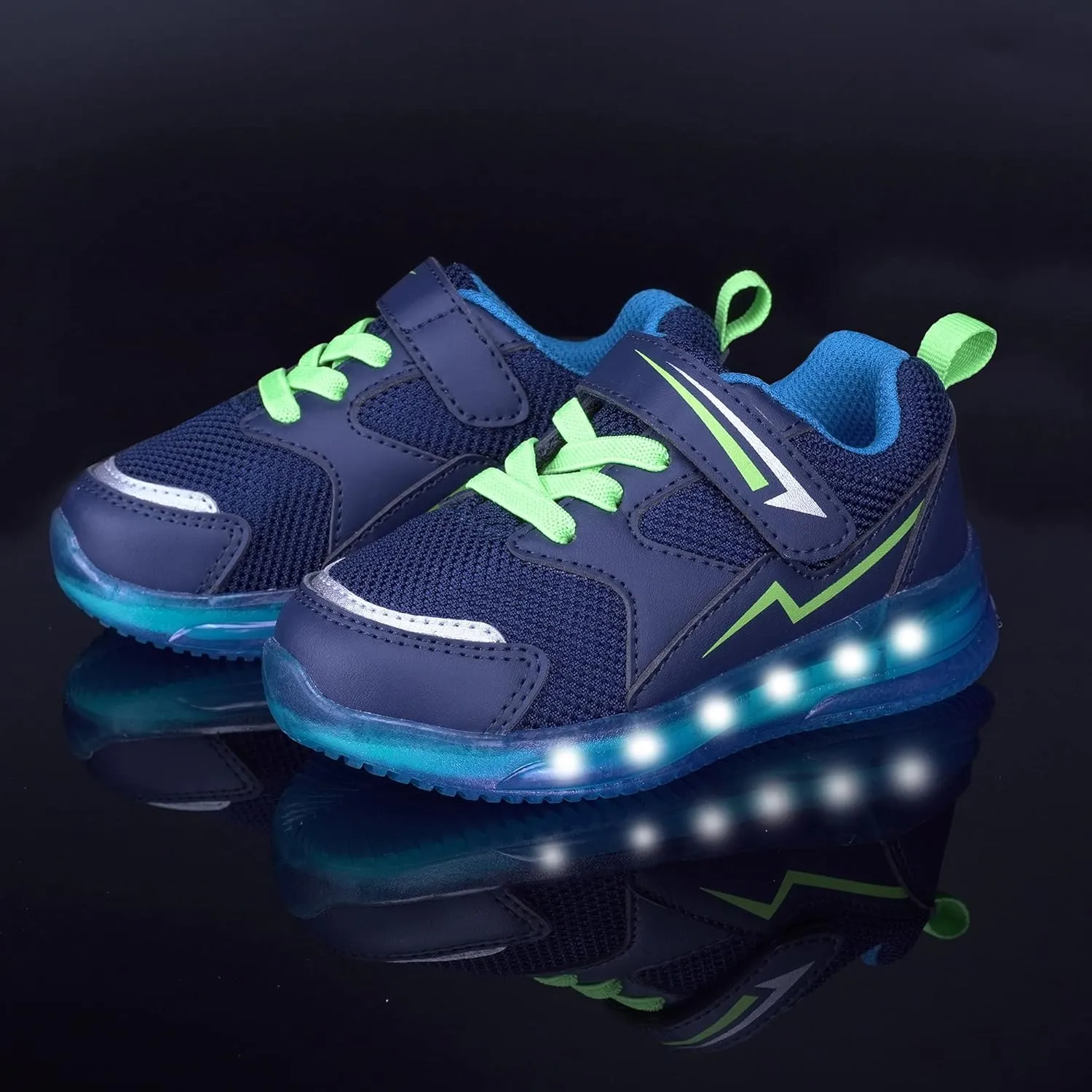 SKYWHEEL Boys Girls Sneakers Light up for Toddler Size 5 to Little Kids Size 2