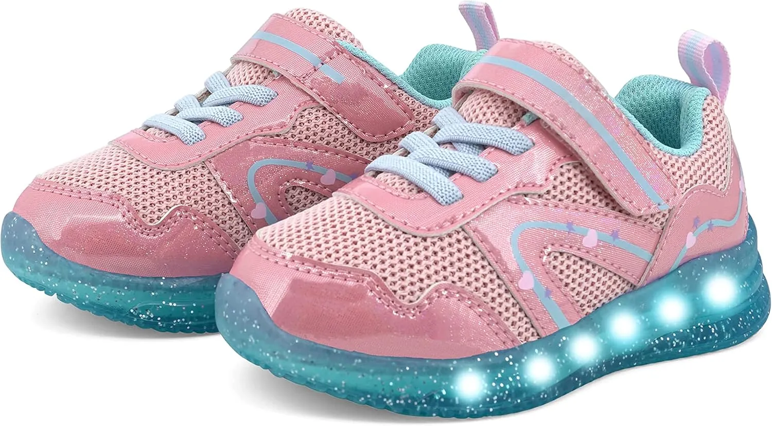SKYWHEEL Boys Girls Sneakers Light up for Toddler Size 5 to Little Kids Size 2