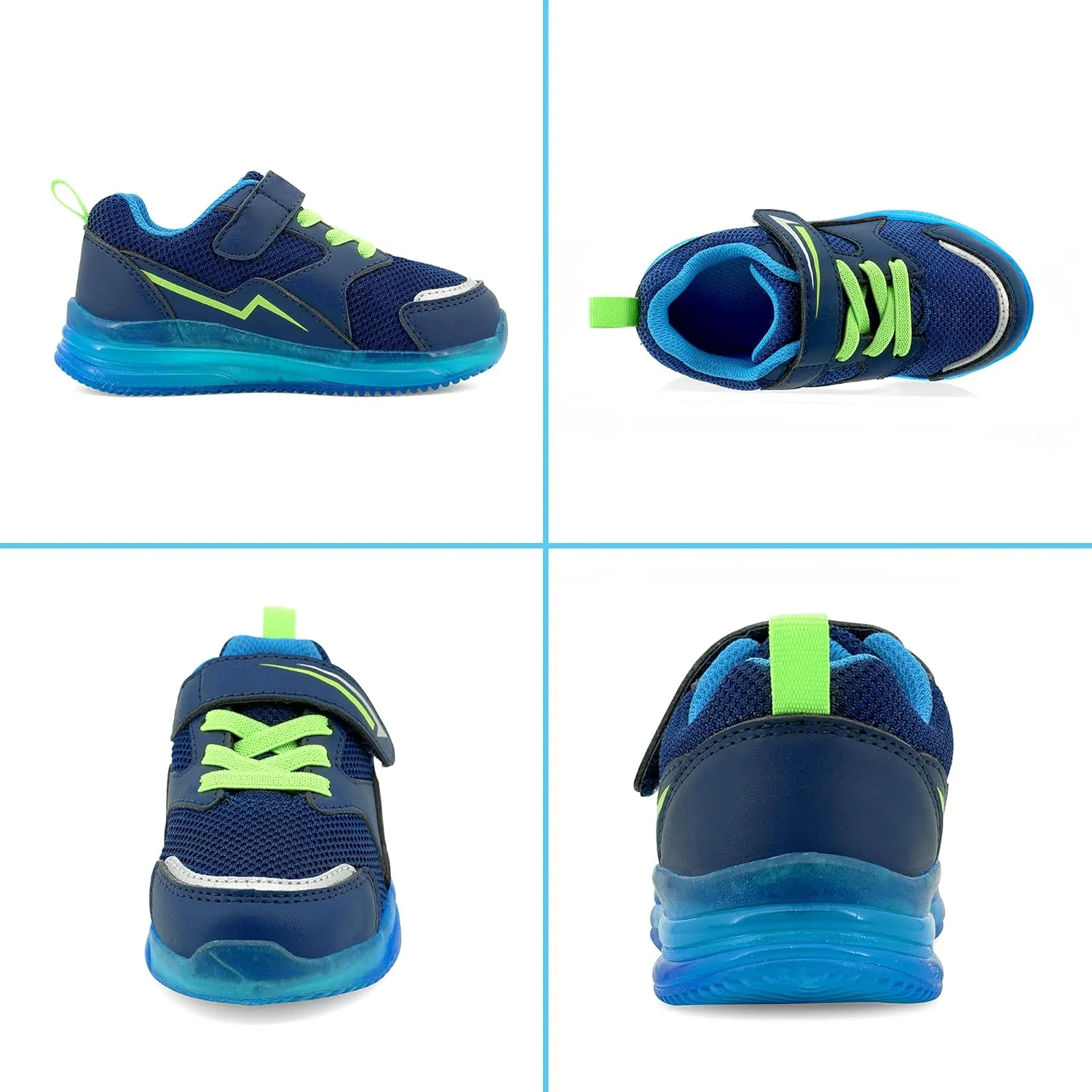 SKYWHEEL Boys Girls Sneakers Light up for Toddler Size 5 to Little Kids Size 2