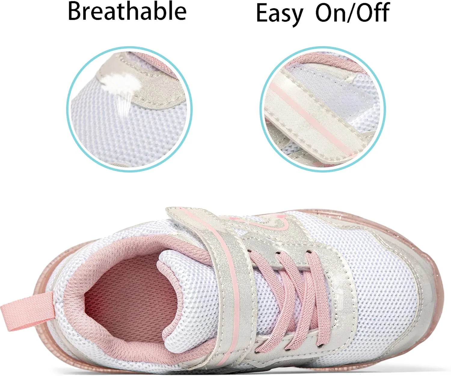SKYWHEEL Boys Girls Sneakers Light up for Toddler Size 5 to Little Kids Size 2