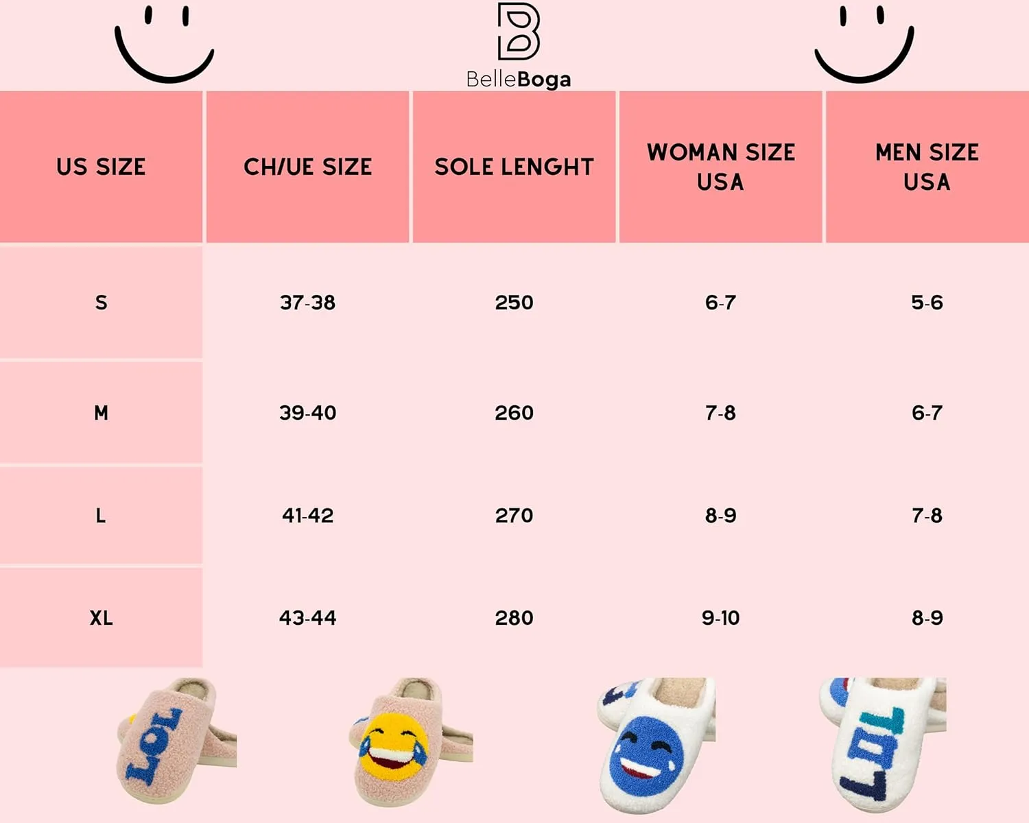 Smiley Face Slippers for Women Soft Plush Lightweight Cozy Indoor and Outdoor Slippers Slip-on House slippers, Slippers for Men Slip-on Anti-Skid Sole Smiley Slippers for girls Cute and Cumfy