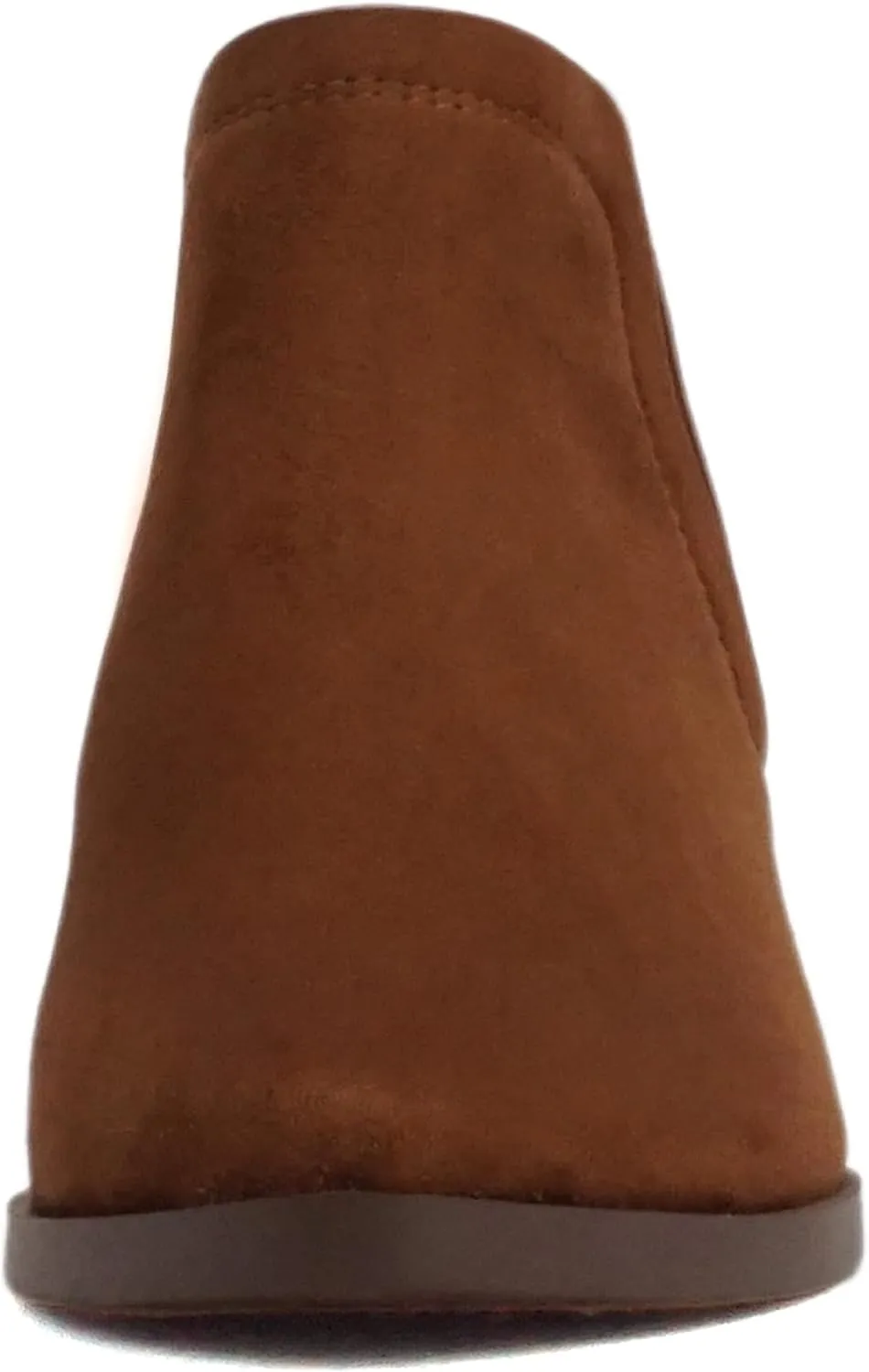 Soda “GWEN” ~ Women Pointed Toe Slip-On Elastic Gore Low Stack Heel Ankle Bootie