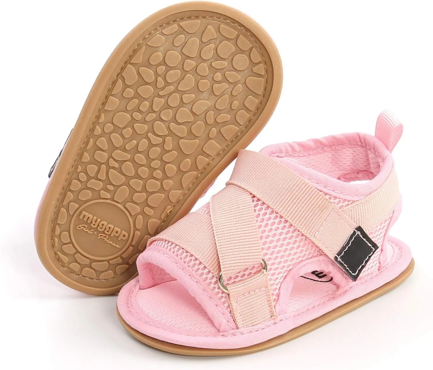 SOFMUO Baby Boys Girls Closed-Toe Sandals Breathable Athletic Soft Sole Anti-Slip Infant Summer Toddler Beach Walking Shoes